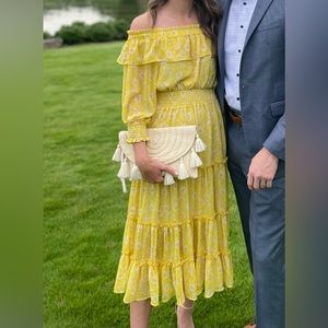 Impeccable Pig Yellow Midi Dress